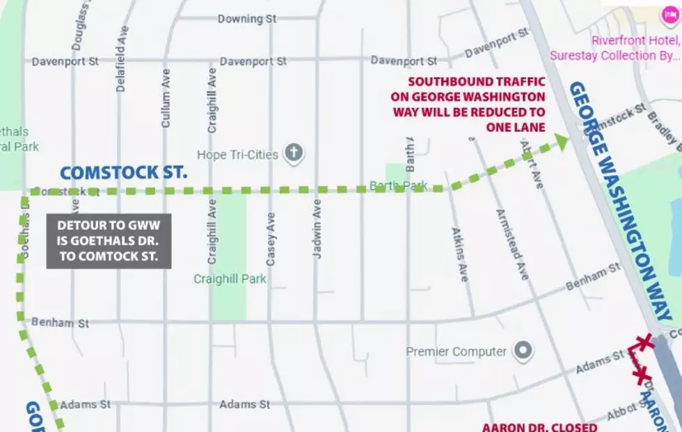 Temporary Lane Closures Set Thursday on George Washington Way